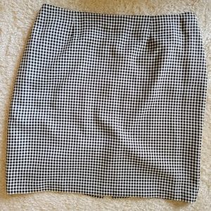 Jones Studio 20W black white plaid skirt